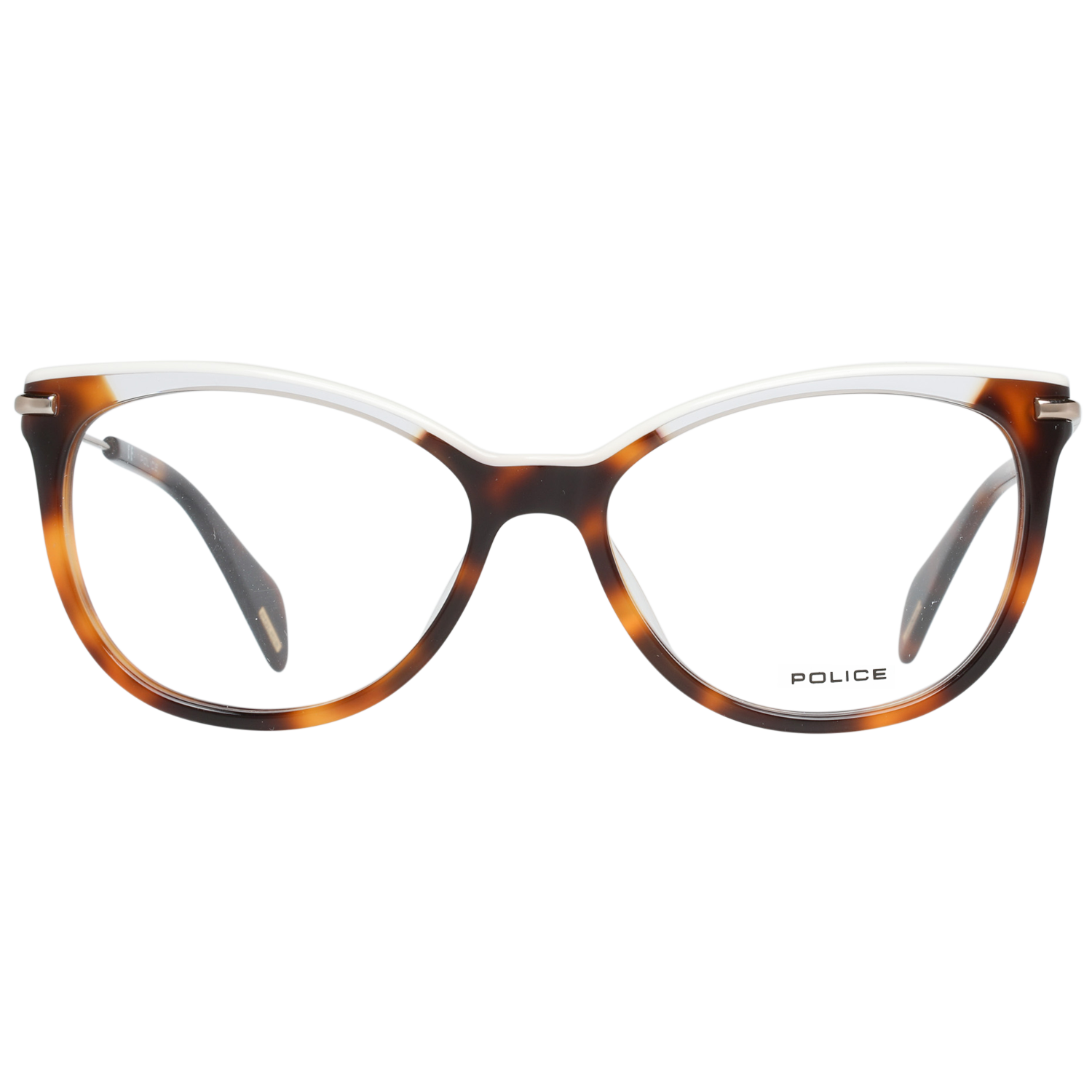 Police glasses in Brown with Metal frame, model Police Optical Frame VPL505E 09AJ 53, from Burghley & Co – Luxury eyewear UK