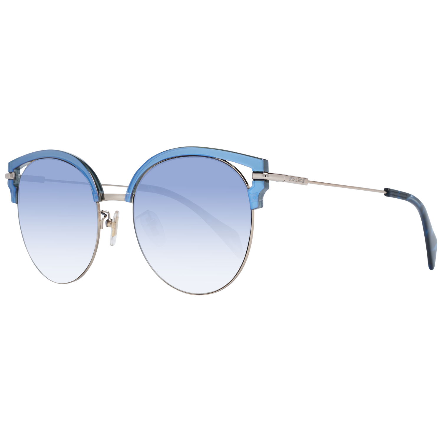 Police sunglasses in Blue with Metal frame, model Police Sunglasses PL739 548FFB, from Burghley & Co – Luxury eyewear UK