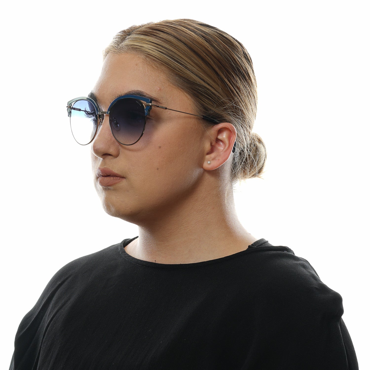 Police sunglasses in Blue with Metal frame, model Police Sunglasses PL739 548FFB, from Burghley & Co – Luxury eyewear UK