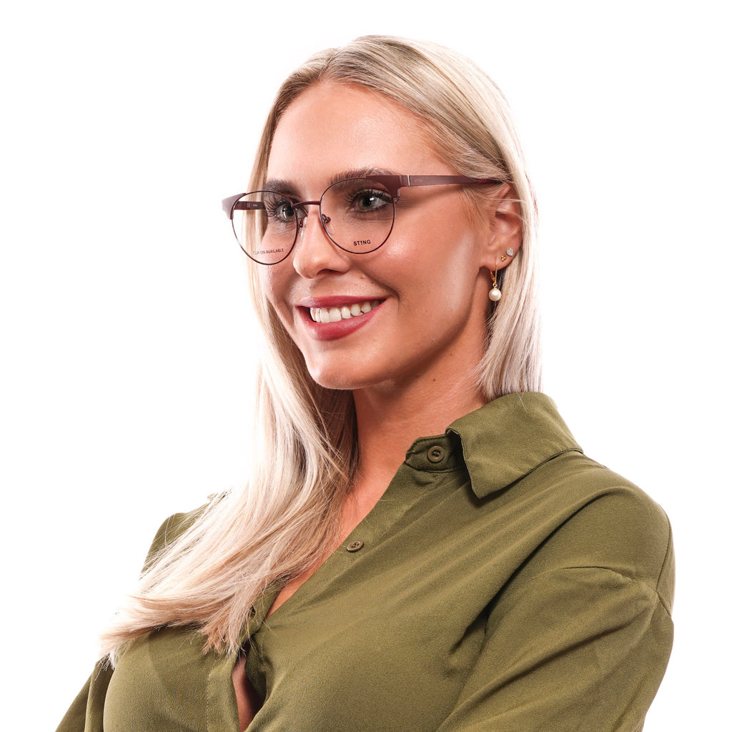 Sting glasses in Red with Metal frame, model Sting Optical Frames VST233 520659, from Burghley & Co – Luxury eyewear UK