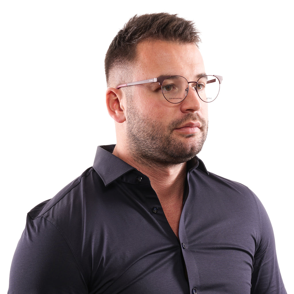 Sting glasses in Red with Metal frame, model Sting Optical Frames VST233 520659, from Burghley & Co – Luxury eyewear UK