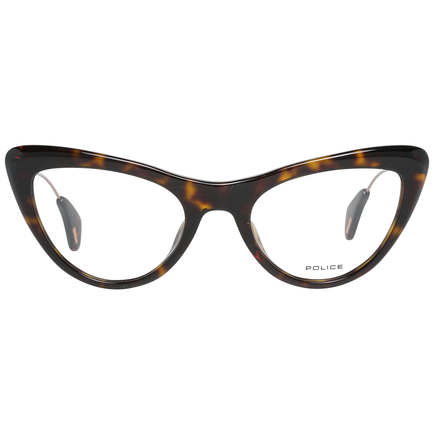 Police Cat-eye glasses in Brown with Metal frame, model Police Optical Frame VPL855 722G 50, from Burghley & Co – Luxury eyewear UK