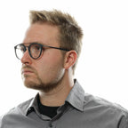 Police glasses in Grey with Metal frame, model Police Optical Frames PL881 510TAM, from Burghley & Co – Luxury eyewear UK