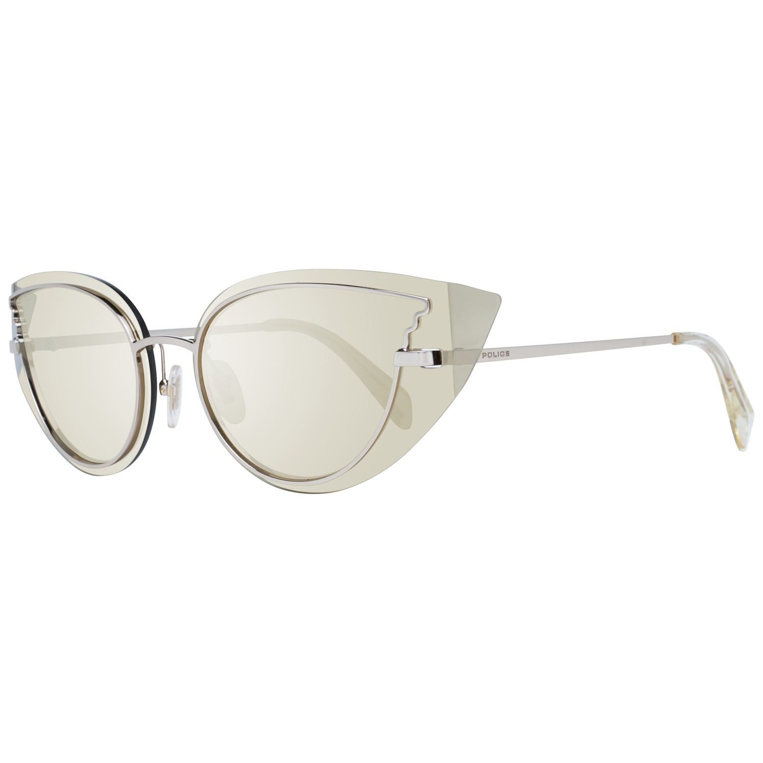 Police Cat-eye sunglasses in Gold with Metal frame, model Police Sunglasses PL939 63594G, from Burghley & Co – Luxury eyewear UK