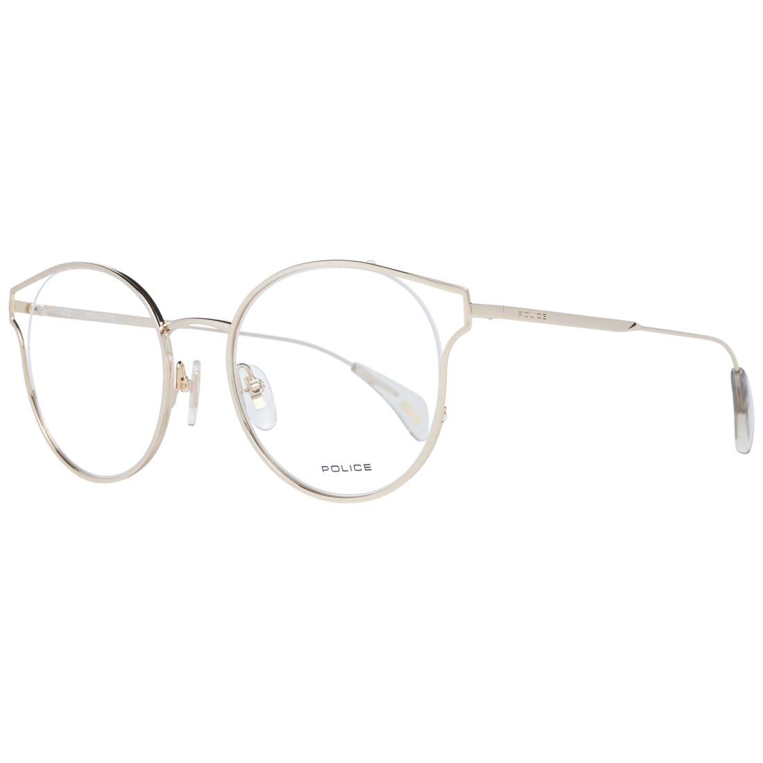 Police glasses in Gold and Pink with Metal frame, model Police Optical Frames PL926 500300, from Burghley & Co – Luxury eyewear UK