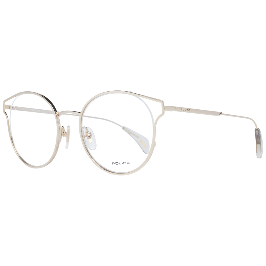 Police glasses in Gold and Pink with Metal frame, model Police Optical Frames PL926 500300, from Burghley & Co – Luxury eyewear UK