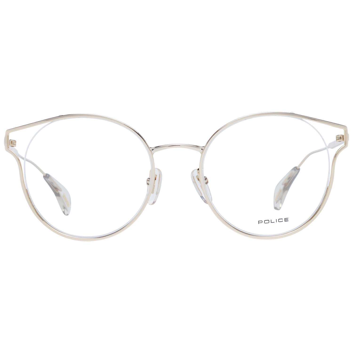 Police glasses in Gold and Pink with Metal frame, model Police Optical Frames PL926 500300, from Burghley & Co – Luxury eyewear UK