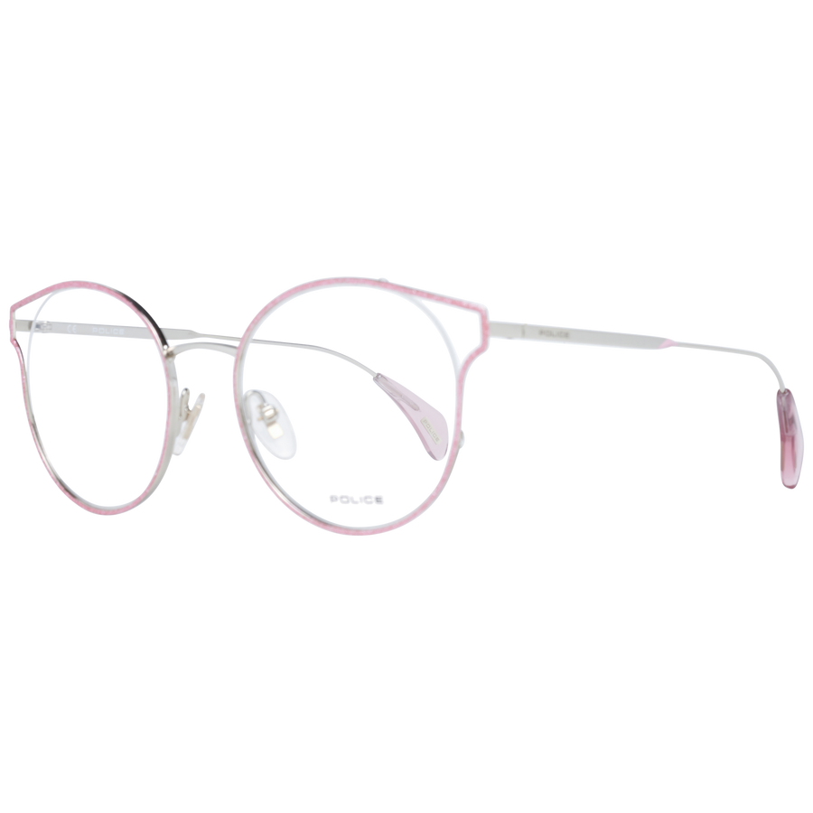 Police Round glasses in Pink with Metal frame, model Police Optical Frames PL926 500SNA, from Burghley & Co – Luxury eyewear UK
