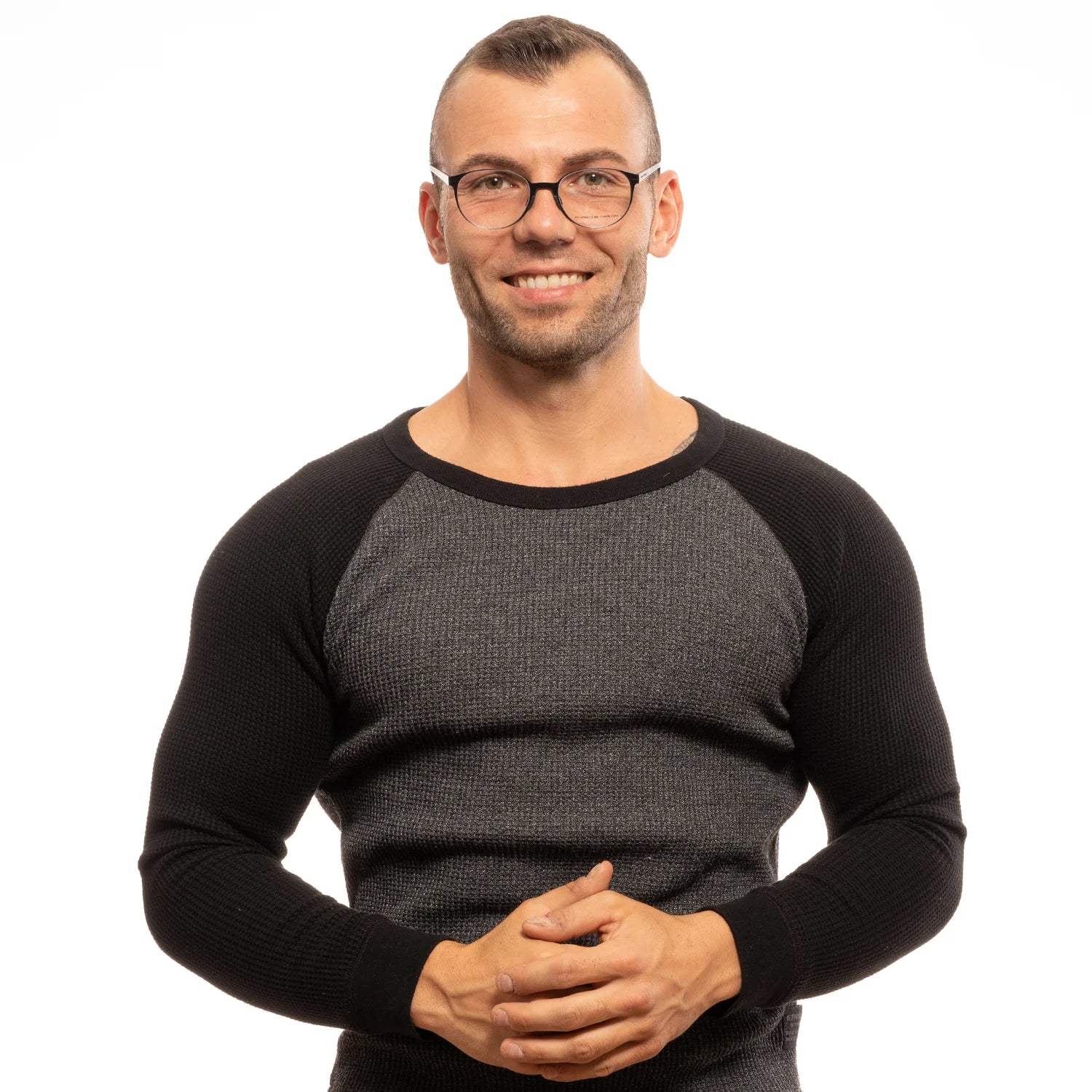 Porsche Design Round glasses, Stainless steel frame, Porsche Design Optical Frames P8312 51E – Burghley & Co (Image 5)