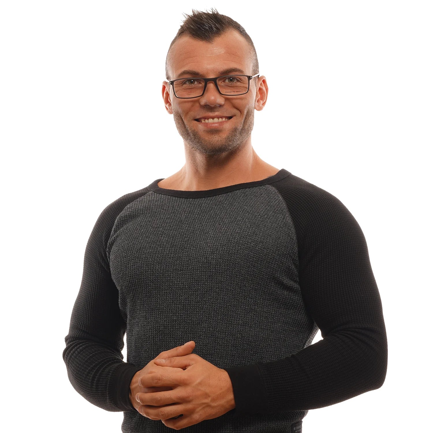 Porsche Design Rectangle glasses, Metal frame, Porsche Design Optical Frames P8384 55C – Burghley & Co (Image 4)