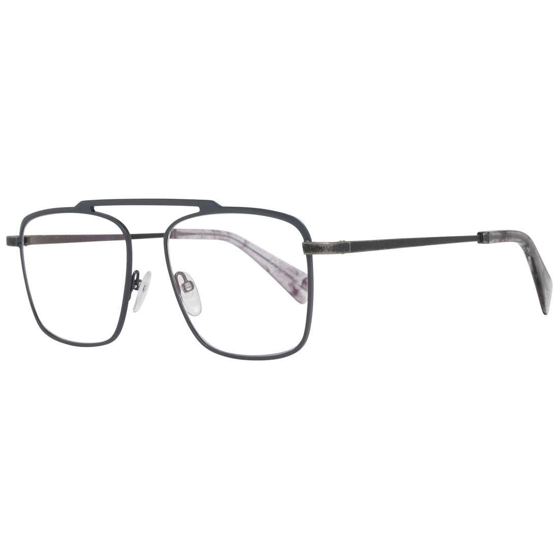 Yohji Yamamoto Aviator glasses in Grey with Titanium frame, model Yohji Yamamoto Optical Frames YY3017 53908, from Burghley & Co – Luxury eyewear UK