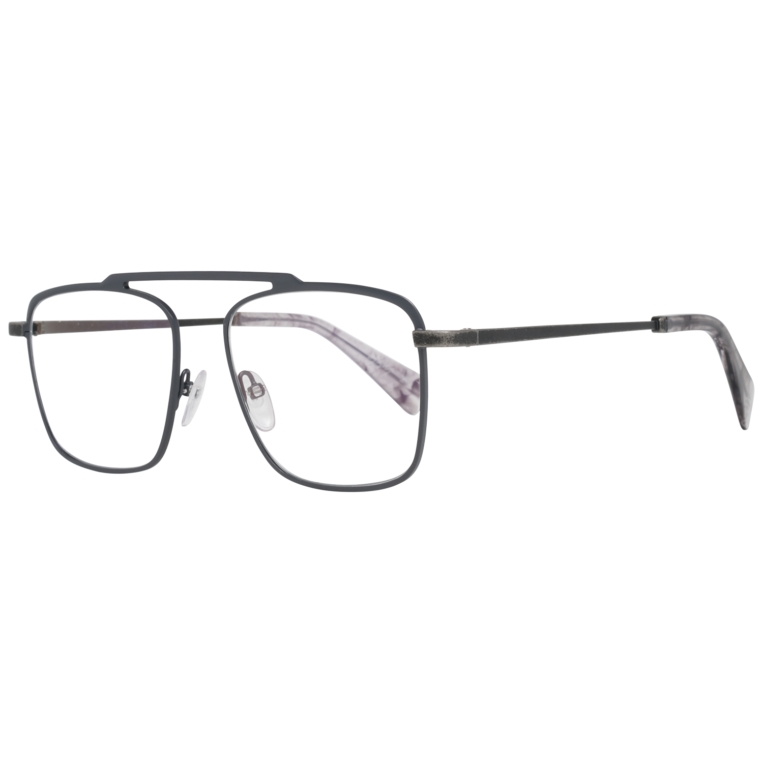 Yohji Yamamoto Aviator glasses in Grey with Titanium frame, model Yohji Yamamoto Optical Frames YY3017 53908, from Burghley & Co – Luxury eyewear UK