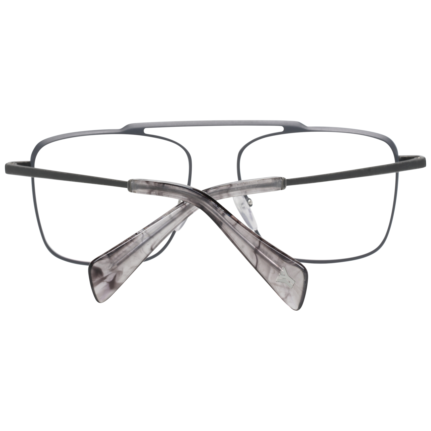 Yohji Yamamoto Aviator glasses in Grey with Titanium frame, model Yohji Yamamoto Optical Frames YY3017 53908, from Burghley & Co – Luxury eyewear UK