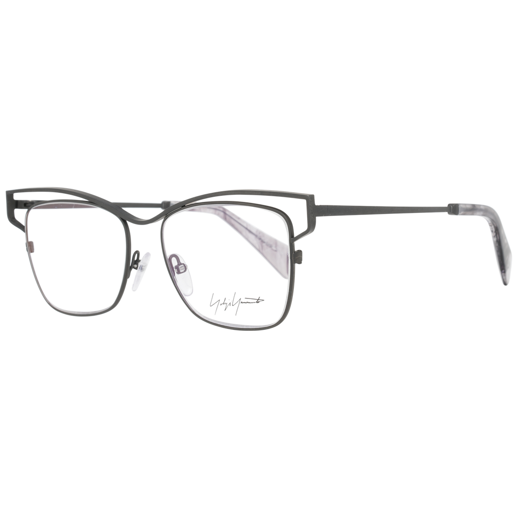 Yohji Yamamoto Square glasses in Gunmetal with Titanium frame, model Yohji Yamamoto Frames with Blue-Filter Lenses YY3019 51902, from Burghley & Co – Luxury eyewear UK