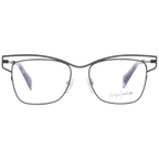 Yohji Yamamoto Square glasses in Gunmetal with Titanium frame, model Yohji Yamamoto Frames with Blue-Filter Lenses YY3019 51902, from Burghley & Co – Luxury eyewear UK