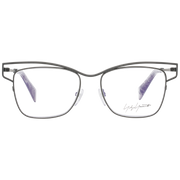 Yohji Yamamoto Square glasses in Gunmetal with Titanium frame, model Yohji Yamamoto Frames with Blue-Filter Lenses YY3019 51902, from Burghley & Co – Luxury eyewear UK