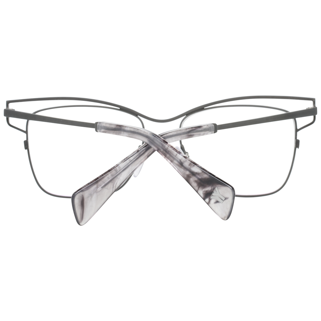 Yohji Yamamoto Square glasses in Gunmetal with Titanium frame, model Yohji Yamamoto Frames with Blue-Filter Lenses YY3019 51902, from Burghley & Co – Luxury eyewear UK