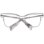 Yohji Yamamoto Square glasses in Gunmetal with Titanium frame, model Yohji Yamamoto Frames with Blue-Filter Lenses YY3019 51902, from Burghley & Co – Luxury eyewear UK