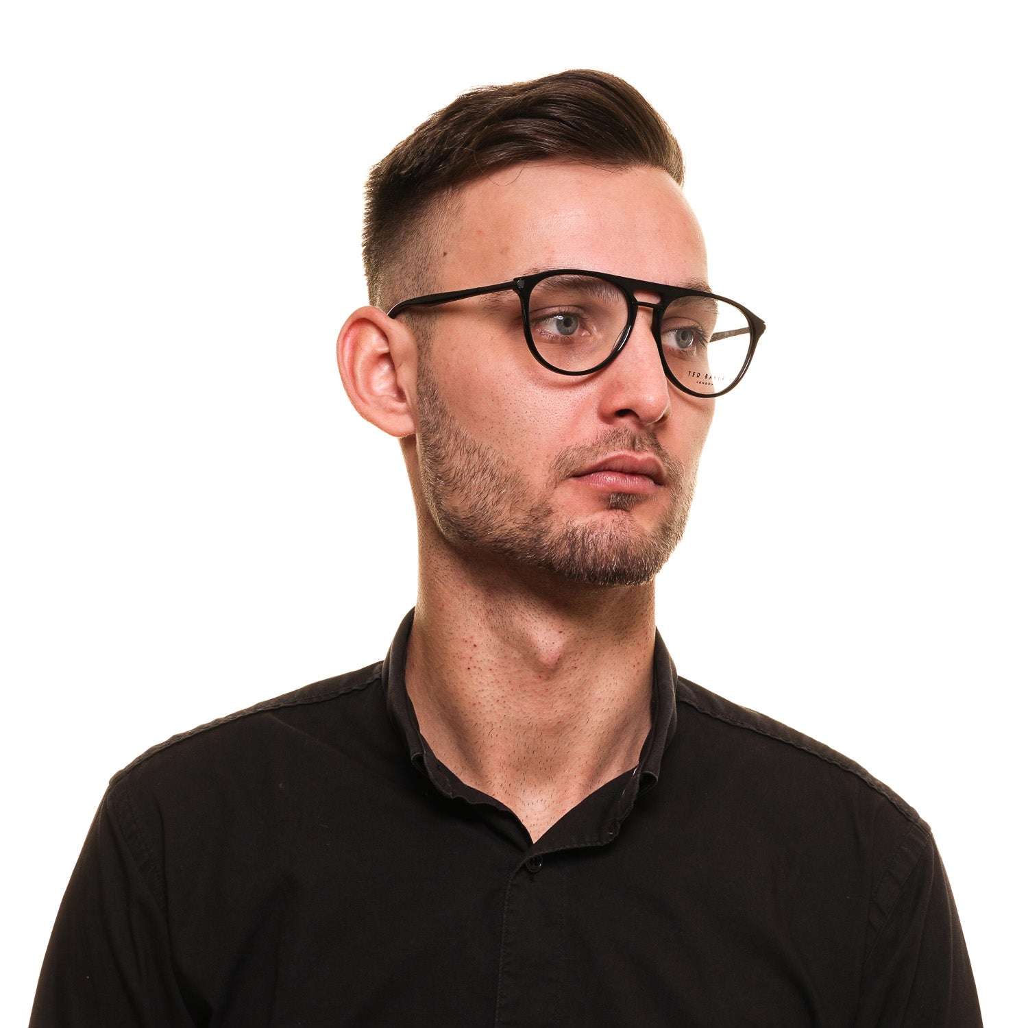 Ted Baker glasses in Black with Plastic frame, model Ted Baker Optical Frames TB8192 56001, from Burghley & Co – Luxury eyewear UK
