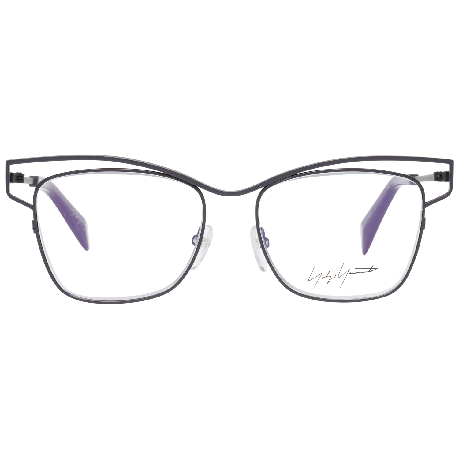 Yohji Yamamoto Square glasses in Grey with Titanium frame, model Yohji Yamamoto Optical Frames YY3019 51701, from Burghley & Co – Luxury eyewear UK
