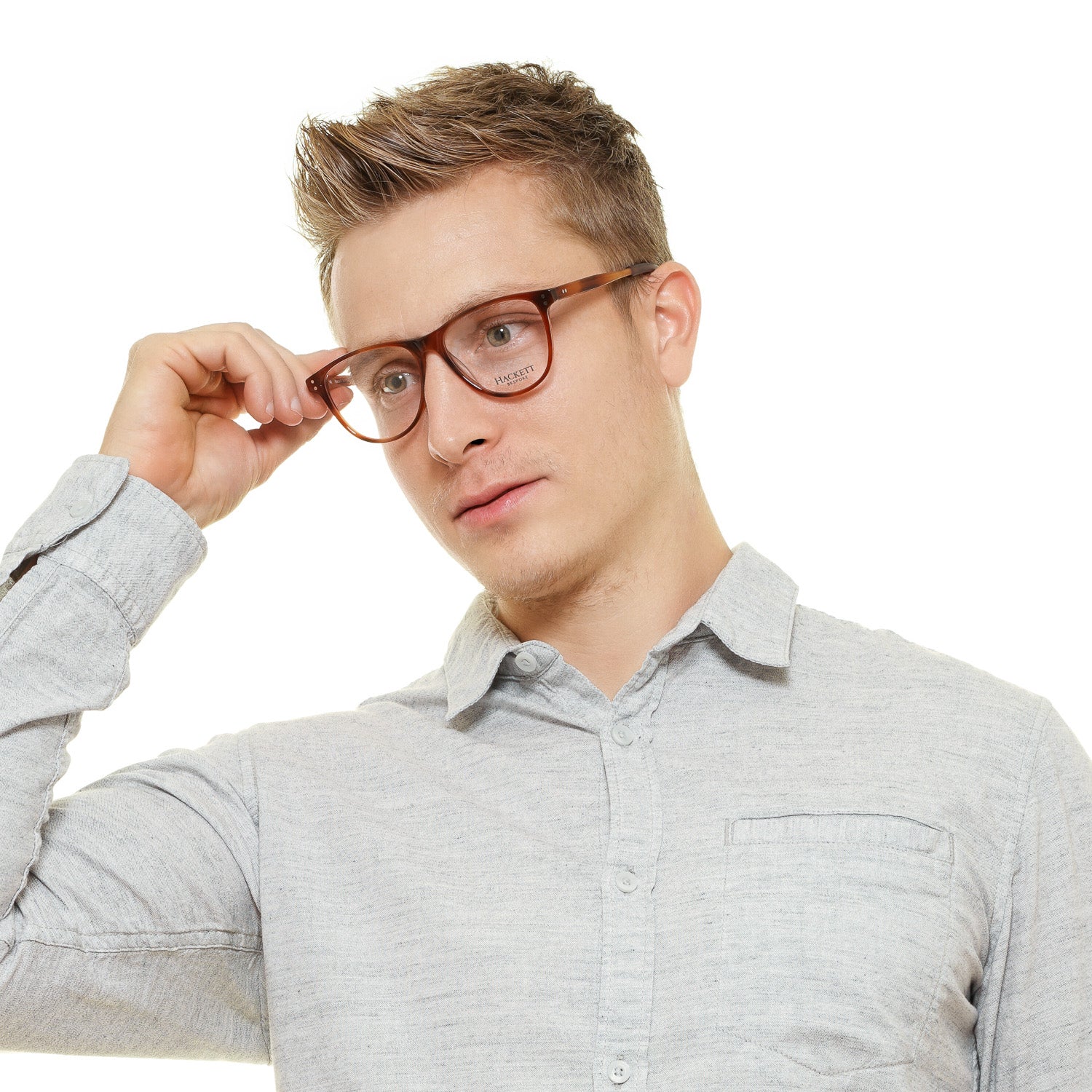 Hackett Bespoke glasses with Plastic frame, model Hackett Bespoke Optical Frames HEB235 53152, from Burghley & Co – Luxury eyewear UK