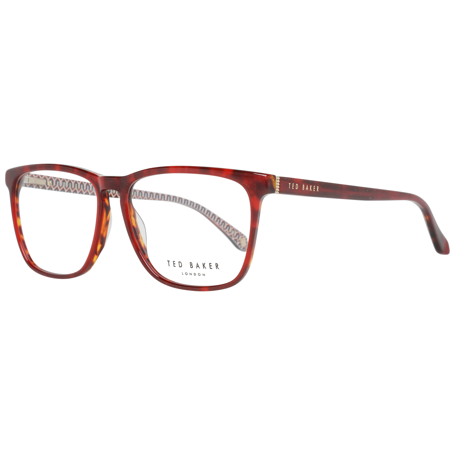 Ted Baker Square glasses in Red with Plastic frame, model Ted Baker Optical Frames TB8208 54259, from Burghley & Co – Luxury eyewear UK