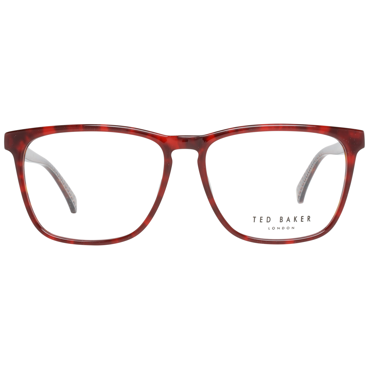 Ted Baker Square glasses in Red with Plastic frame, model Ted Baker Optical Frames TB8208 54259, from Burghley & Co – Luxury eyewear UK