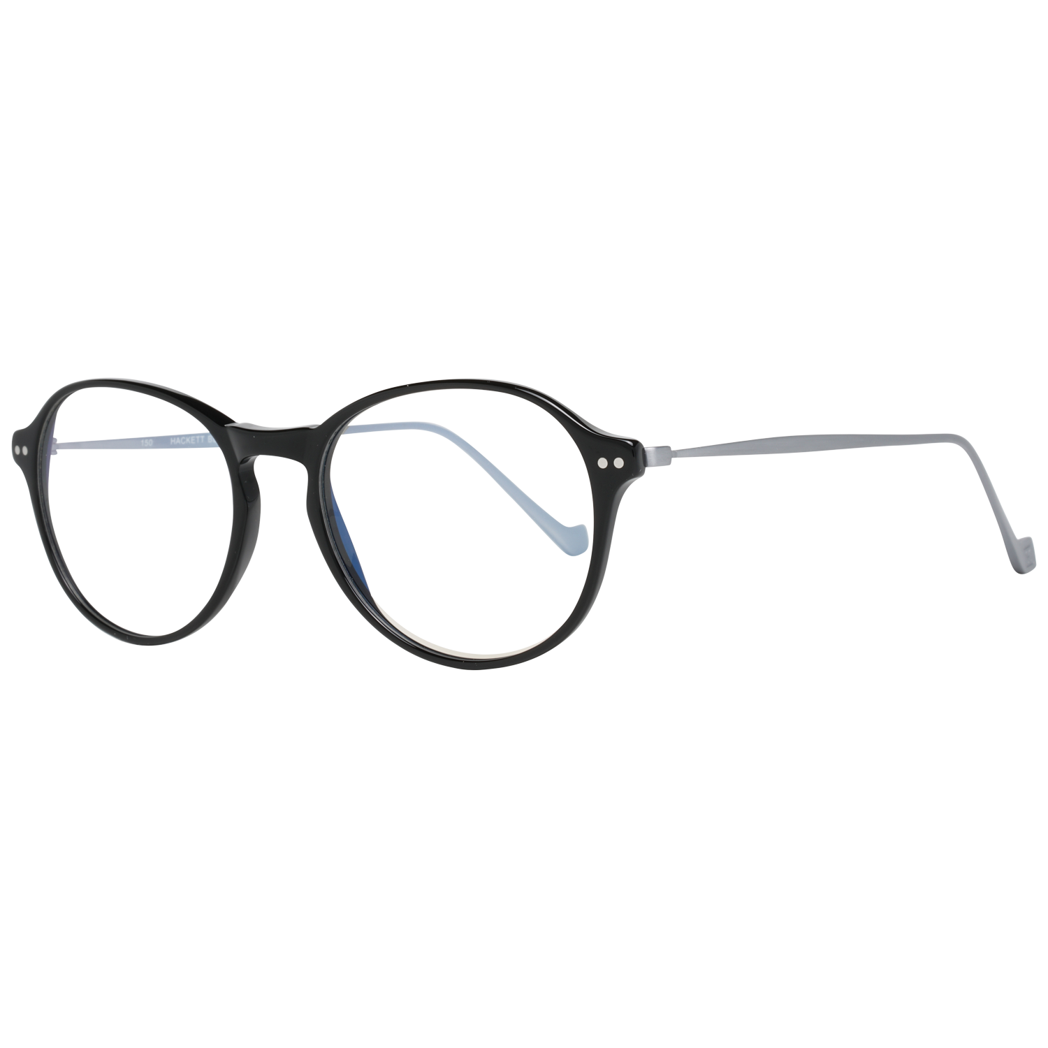 Hackett Bespoke Round glasses in Black with Plastic frame, model Hackett Bespoke Optical Frames HEB247 51001, from Burghley & Co – Luxury eyewear UK