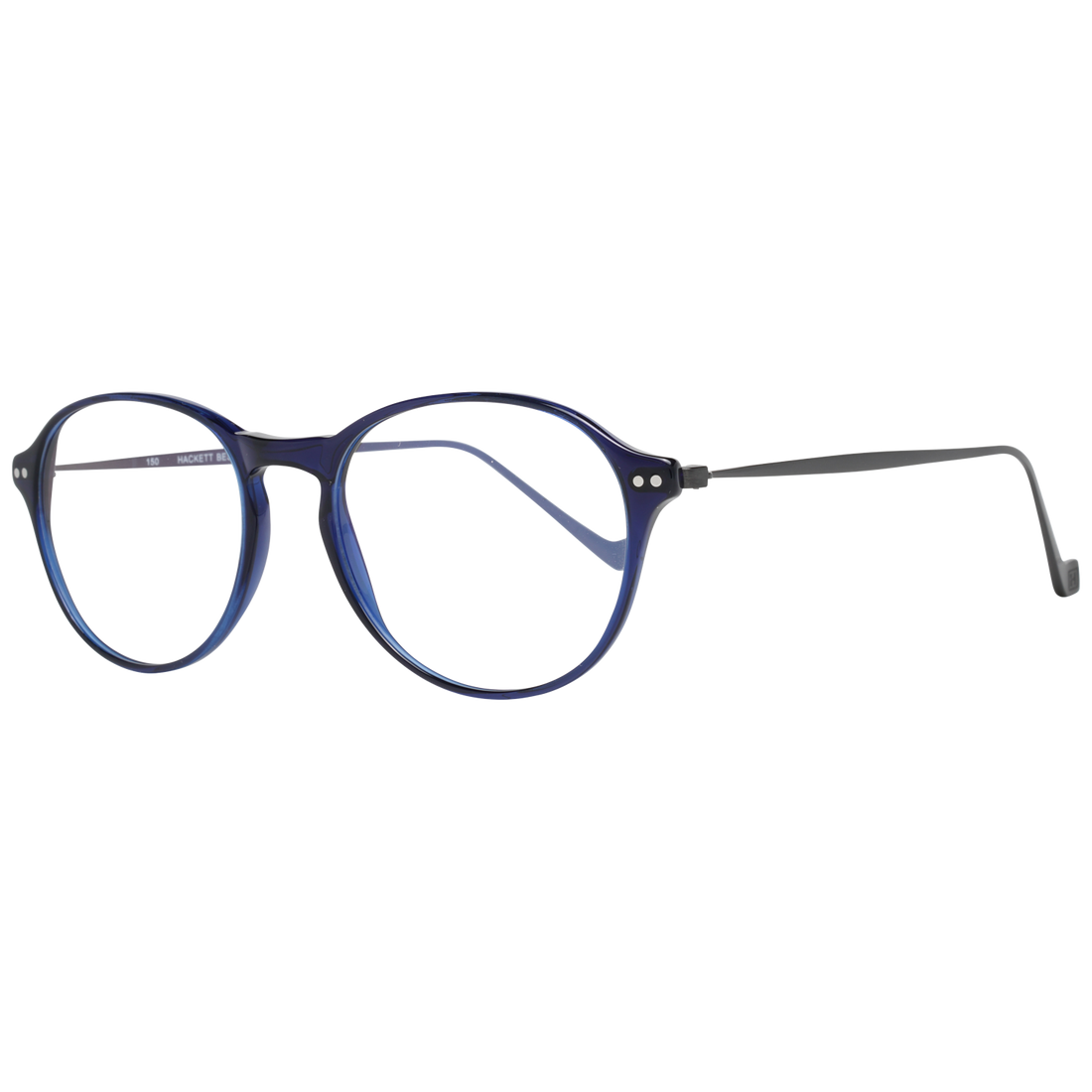 Hackett Bespoke Round glasses in Blue with Metal frame, model Hackett Bespoke Optical Frames HEB247 51683, from Burghley & Co – Luxury eyewear UK