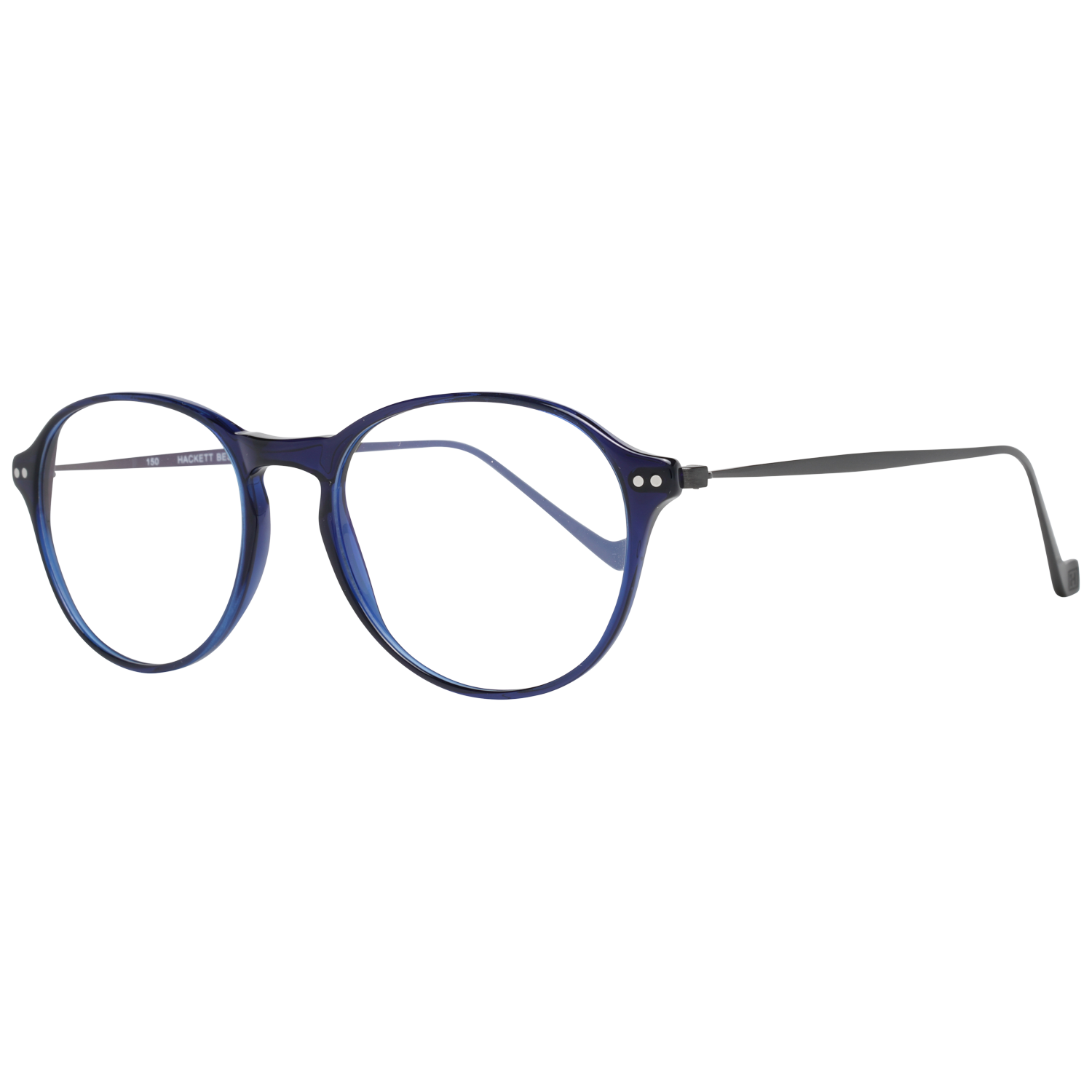 Hackett Bespoke Round glasses in Blue with Metal frame, model Hackett Bespoke Optical Frames HEB247 51683, from Burghley & Co – Luxury eyewear UK