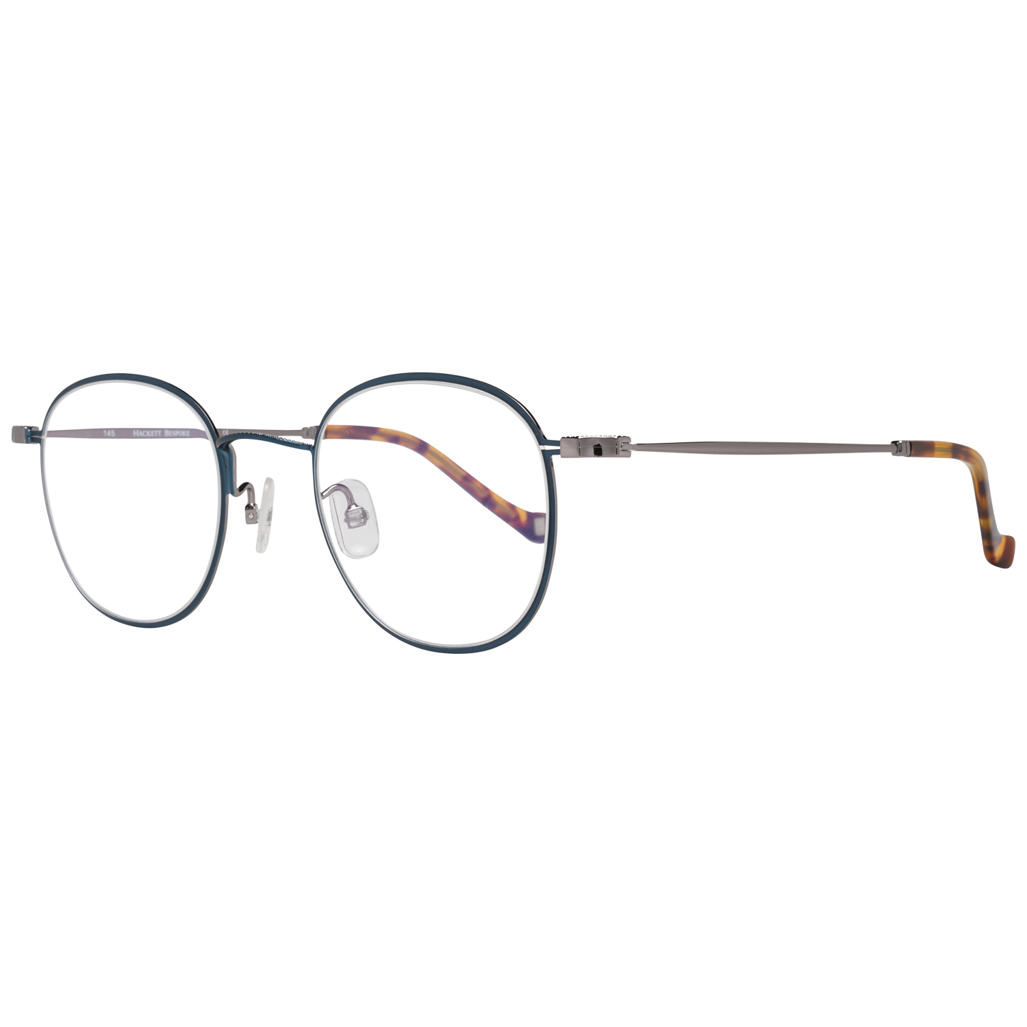 Hackett Bespoke glasses in Blue with Metal frame, model Hackett Bespoke Optical Frames HEB242 48600, from Burghley & Co – Luxury eyewear UK