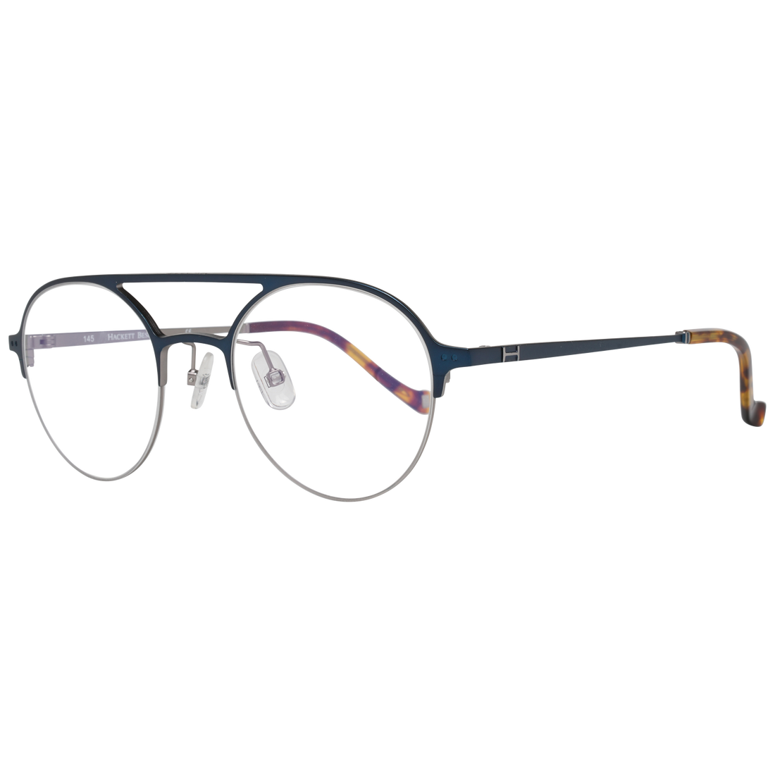 Hackett Bespoke glasses in Blue with Metal frame, model Hackett Bespoke Optical Frames HEB249 49689, from Burghley & Co – Luxury eyewear UK