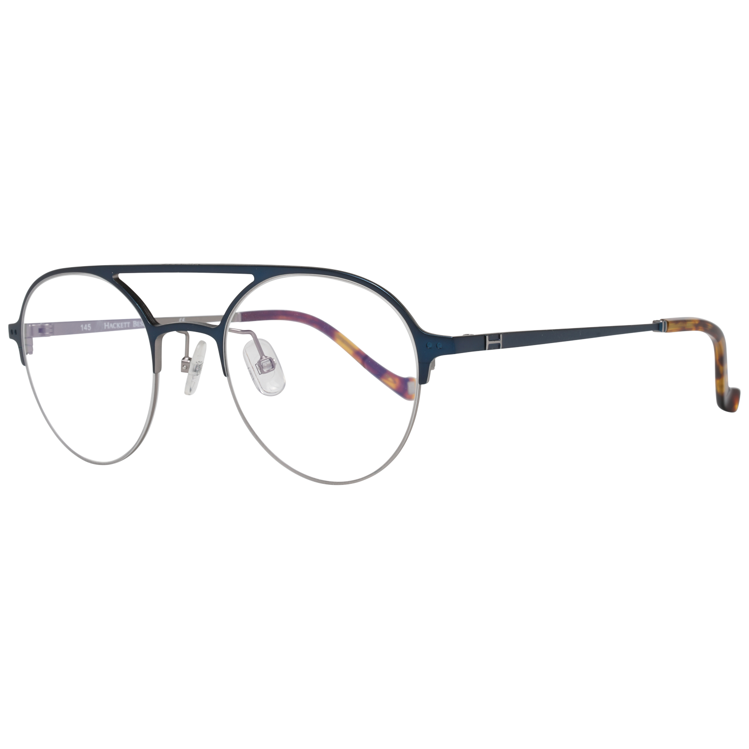 Hackett Bespoke glasses in Blue with Metal frame, model Hackett Bespoke Optical Frames HEB249 49689, from Burghley & Co – Luxury eyewear UK