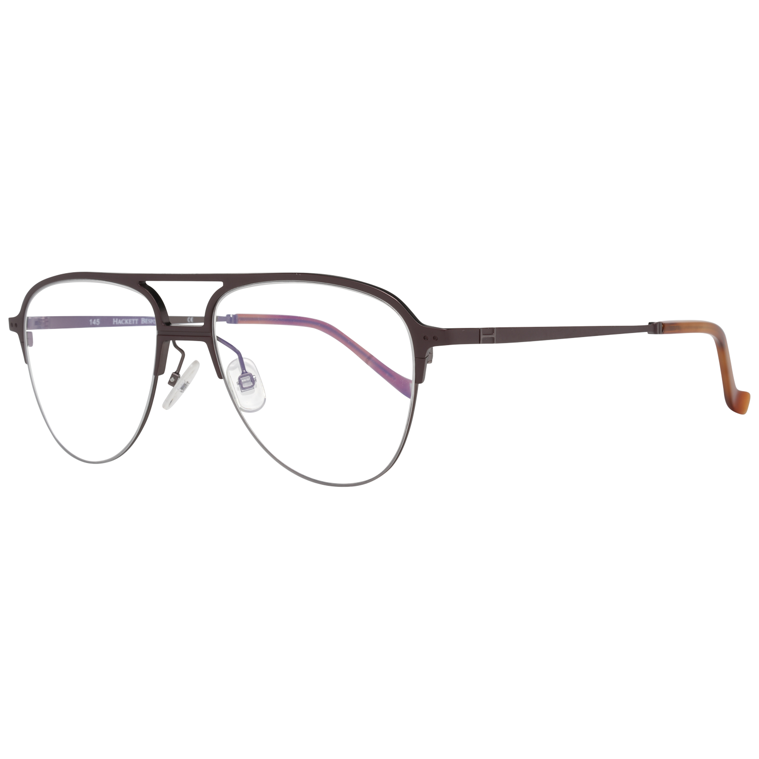 Hackett Bespoke glasses in Brown with Metal frame, model Hackett Bespoke Optical Frames HEB246 53175, from Burghley & Co – Luxury eyewear UK