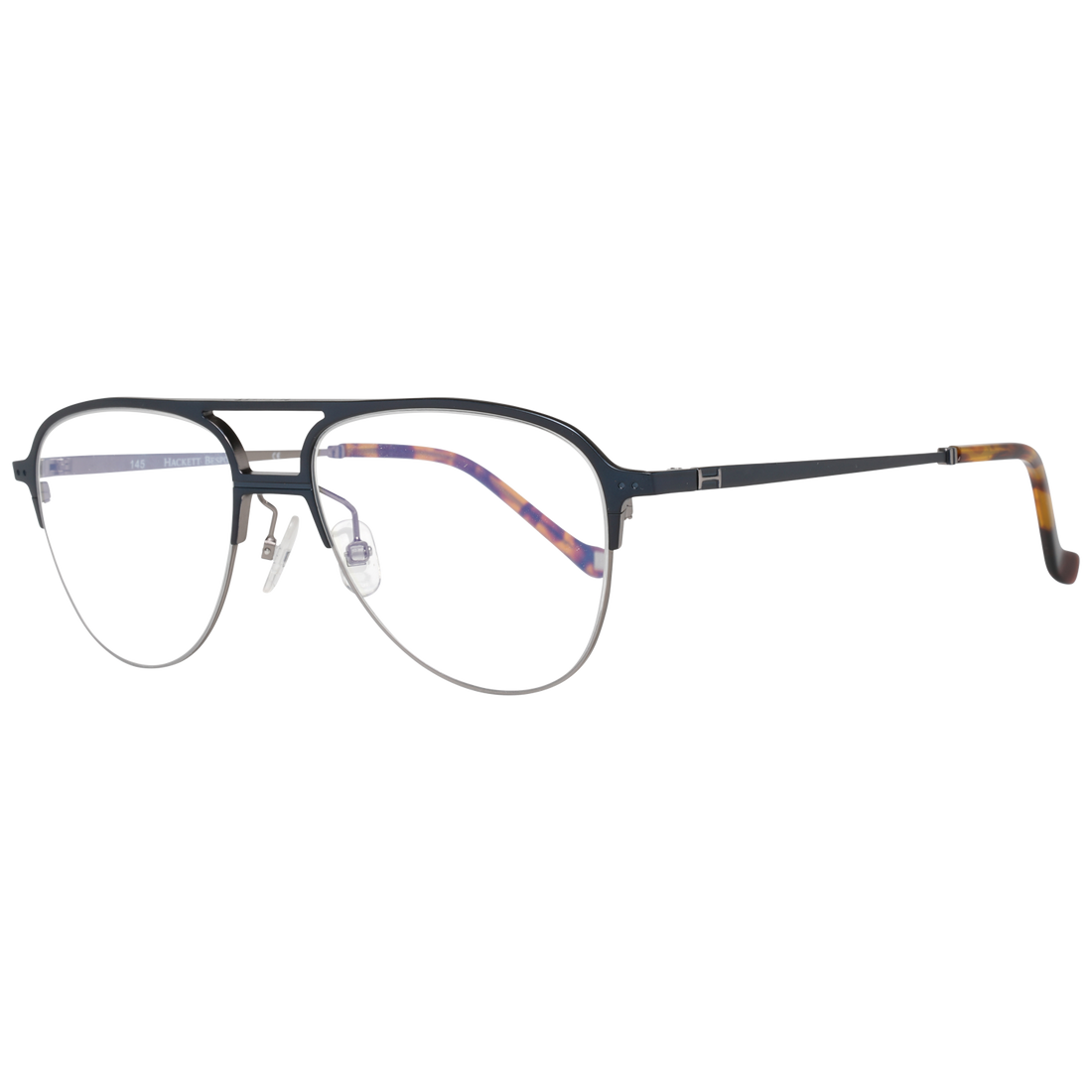 Hackett Bespoke glasses in Black with Metal frame, model Hackett Bespoke Optical Frames HEB246 53689, from Burghley & Co – Luxury eyewear UK