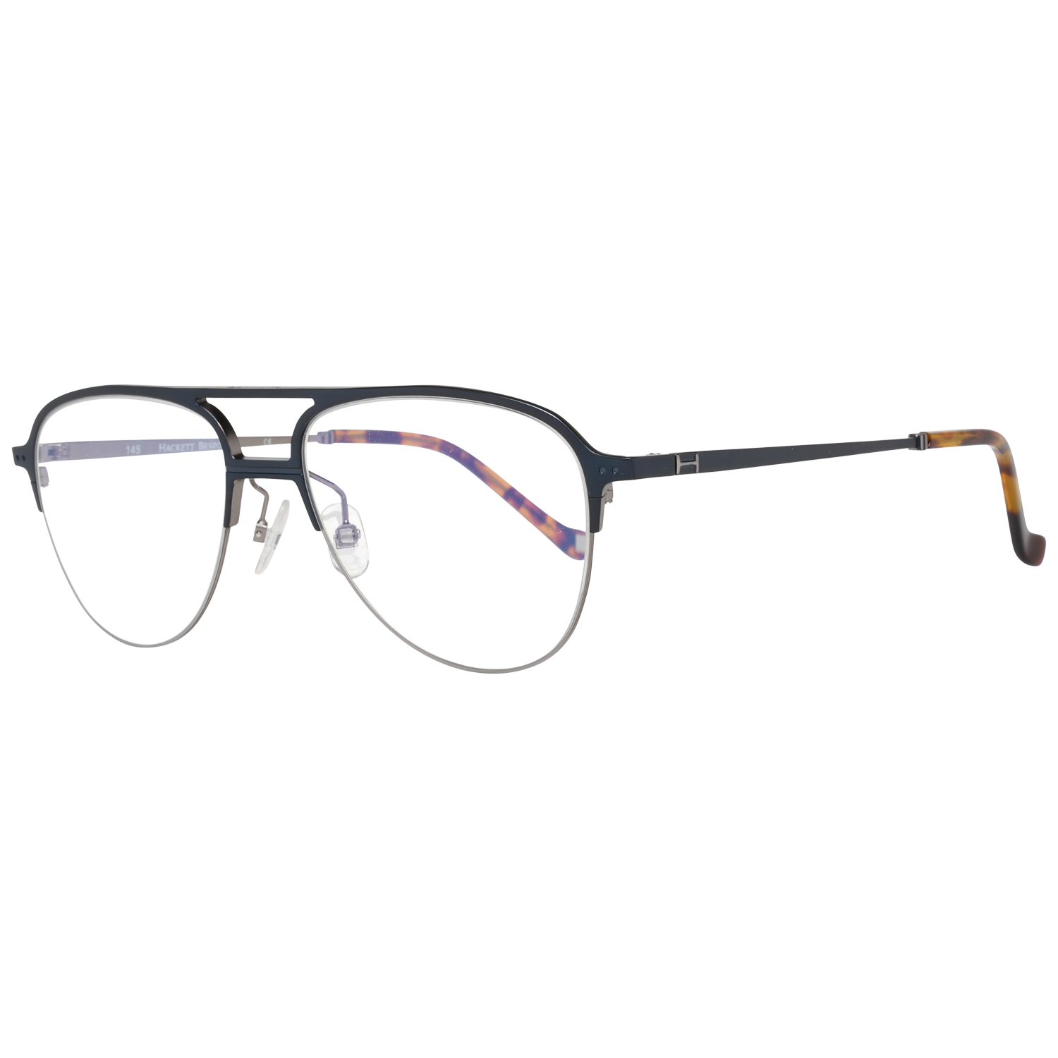 Hackett Bespoke glasses in Black with Metal frame, model Hackett Bespoke Optical Frames HEB246 53689, from Burghley & Co – Luxury eyewear UK