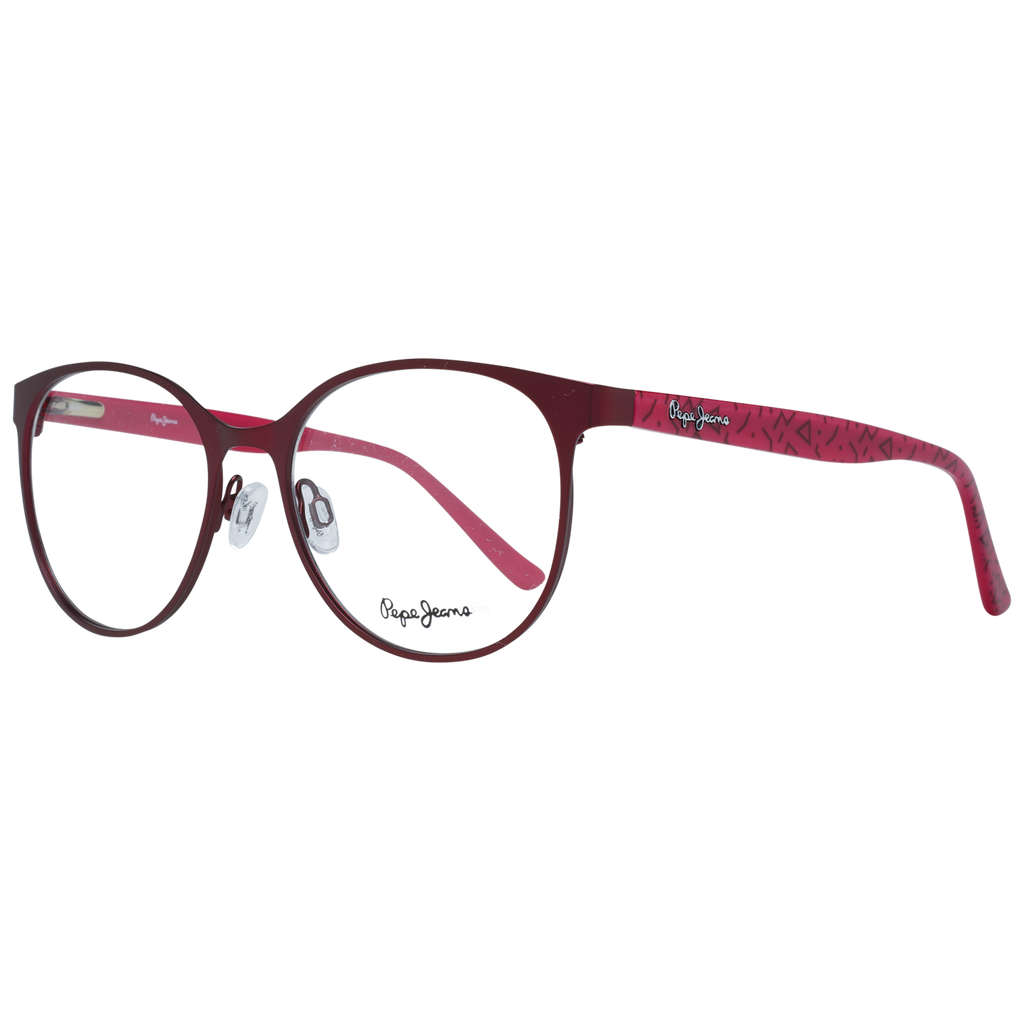 Pepe Jeans Round glasses in Red with Metal frame, model Pepe Jeans Optical Frame PJ1299 C2 53, from Burghley & Co – Luxury eyewear UK