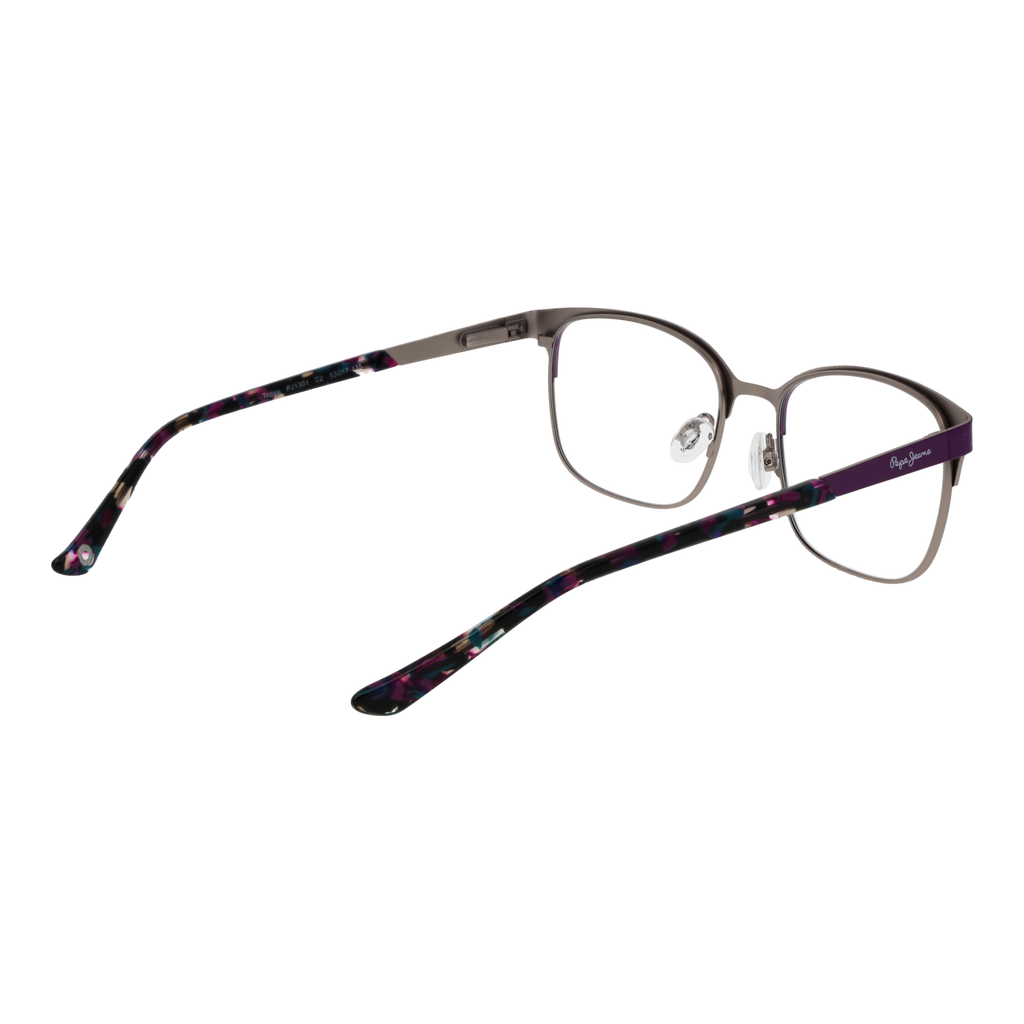 Pepe Jeans Rectangle glasses in Purple with Metal frame, model Pepe Jeans Optical Frame PJ1301 C2 53, from Burghley & Co – Luxury eyewear UK