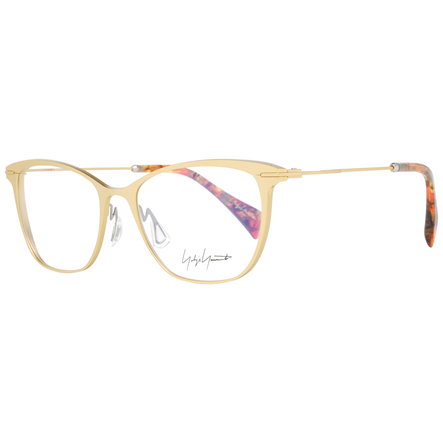 Yohji Yamamoto glasses in Gold with Metal frame, model Yohji Yamamoto Optical Frames YY3030 53464, from Burghley & Co – Luxury eyewear UK