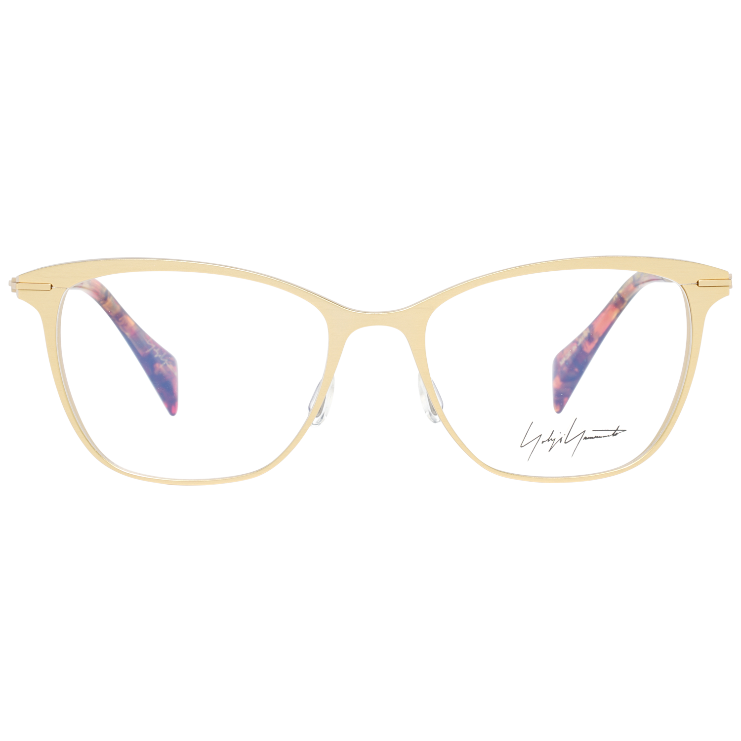 Yohji Yamamoto glasses in Gold with Metal frame, model Yohji Yamamoto Optical Frames YY3030 53464, from Burghley & Co – Luxury eyewear UK