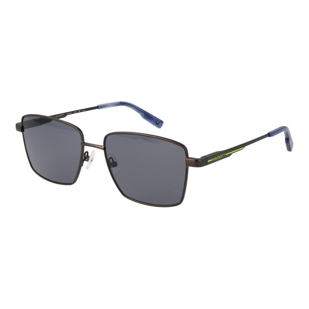 Hackett Rectangle sunglasses in Grey with Metal frame, model Hackett Sunglasses HSK1154 917 56, from Burghley & Co – Luxury eyewear UK