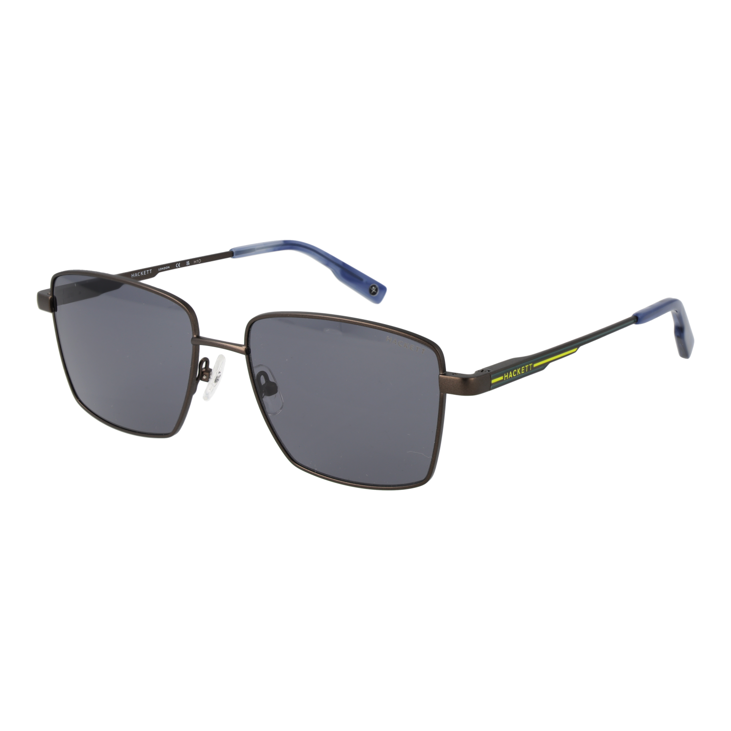 Hackett Rectangle sunglasses in Grey with Metal frame, model Hackett Sunglasses HSK1154 917 56, from Burghley & Co – Luxury eyewear UK