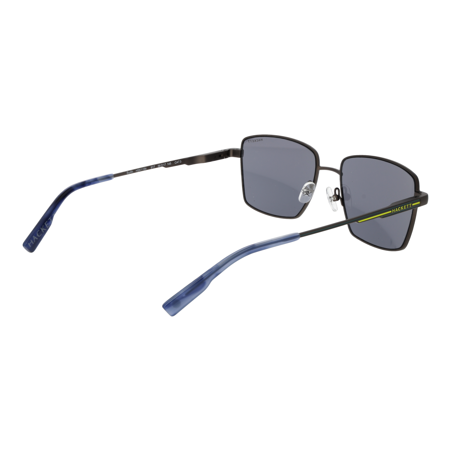 Hackett Rectangle sunglasses in Grey with Metal frame, model Hackett Sunglasses HSK1154 917 56, from Burghley & Co – Luxury eyewear UK
