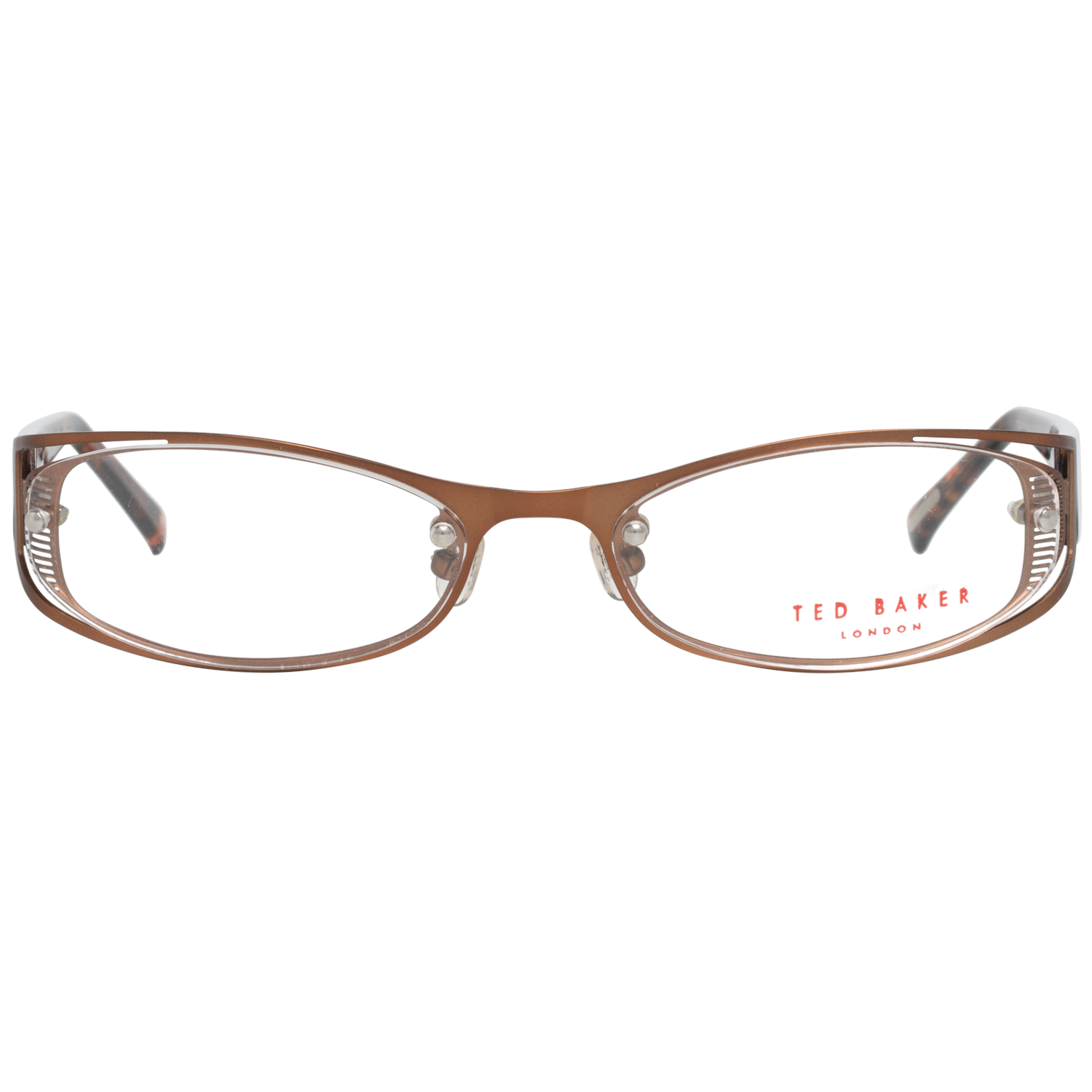 Ted Baker Oval glasses in Brown with Metal frame, model Ted Baker Optical Frames TB2160 54152, from Burghley & Co – Luxury eyewear UK