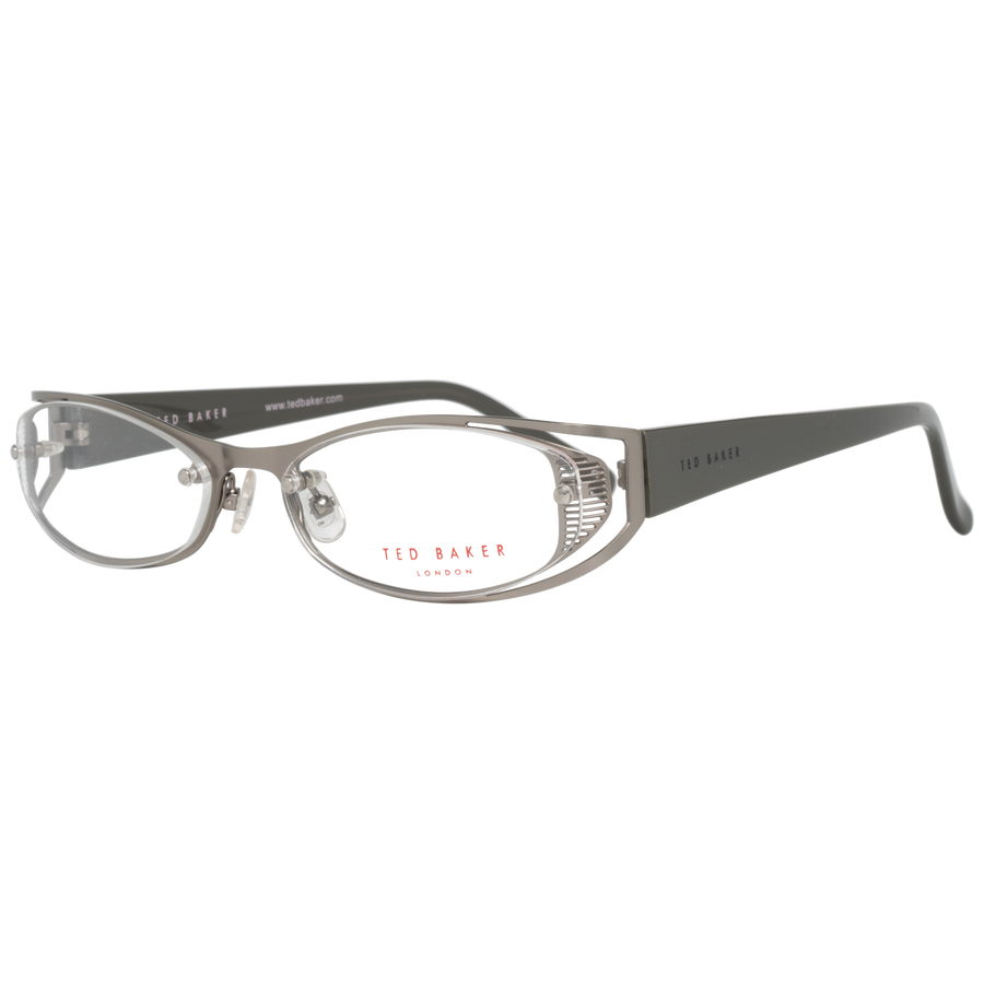 Ted Baker Oval glasses in Silver with Metal frame, model Ted Baker Optical Frames TB2160 54869, from Burghley & Co – Luxury eyewear UK