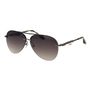 Trussardi Aviator sunglasses, Metal frame, Trussardi Sunglasses TSM3004 E01 64 – Burghley & Co (Image 1)