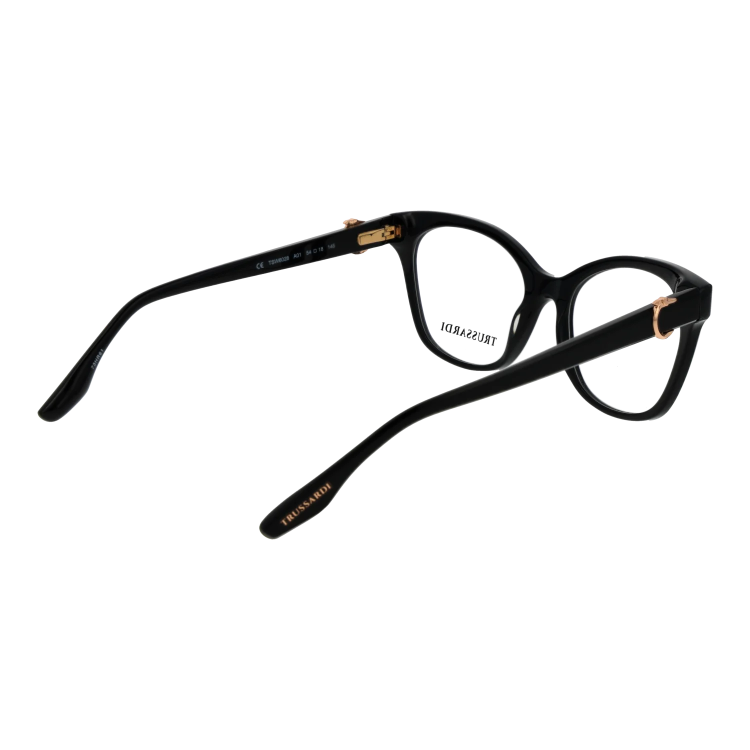 Trussardi Cat-eye glasses, Acetate frame, Trussardi Optical Frames TSW6028 A01 55 – Burghley & Co (Image 3)