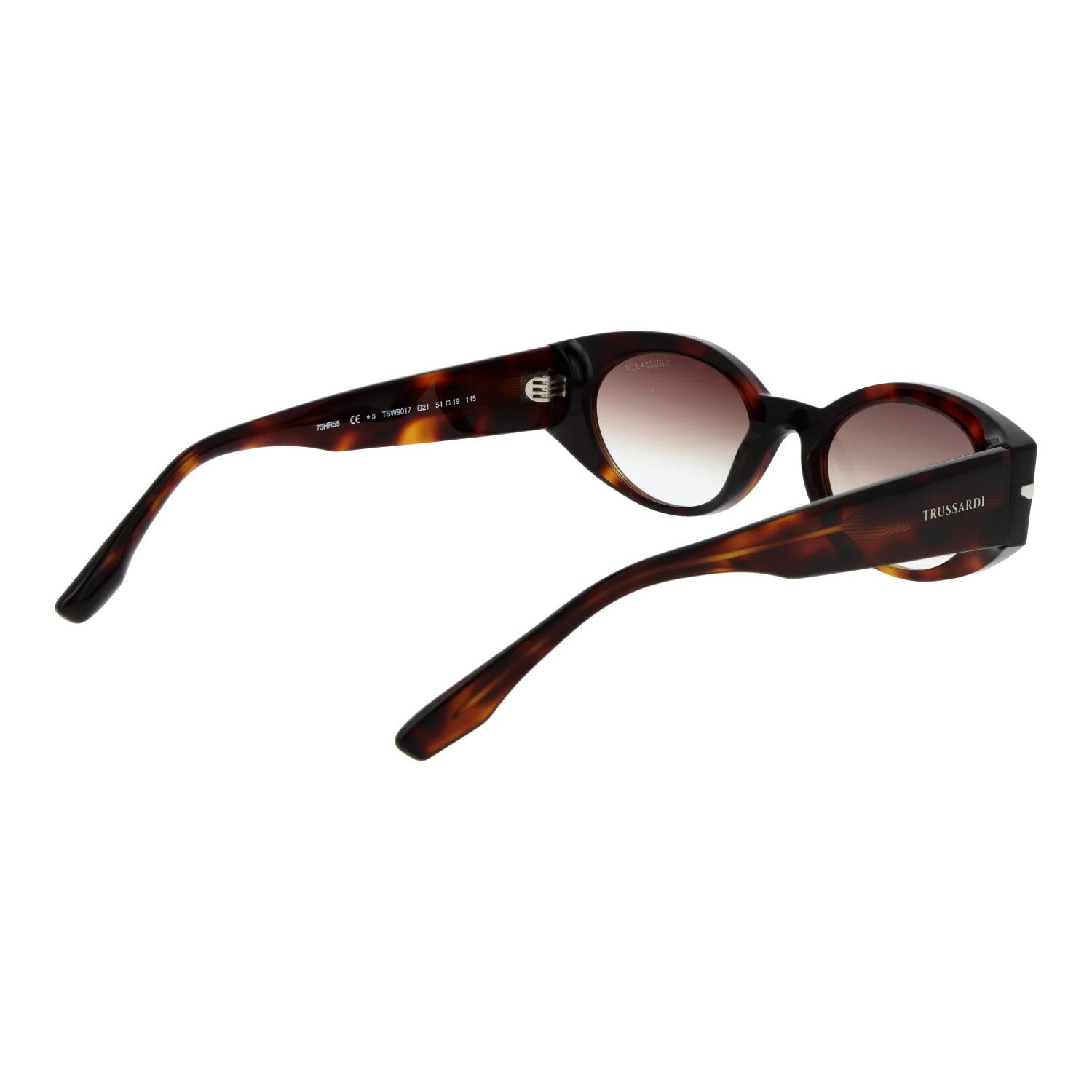 Trussardi Oval sunglasses, Acetate frame, Trussardi Sunglasses TSW9017 G21 54 – Burghley & Co (Image 3)