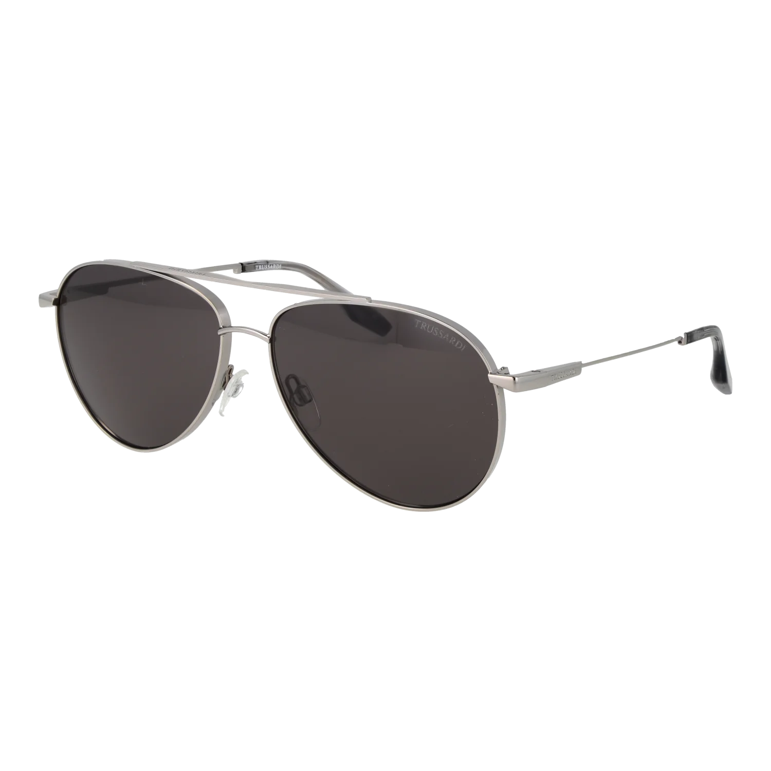 Trussardi Aviator sunglasses, Stainless steel frame, Trussardi Sunglasses TSM3015 02A 62 – Burghley & Co (Image 1)