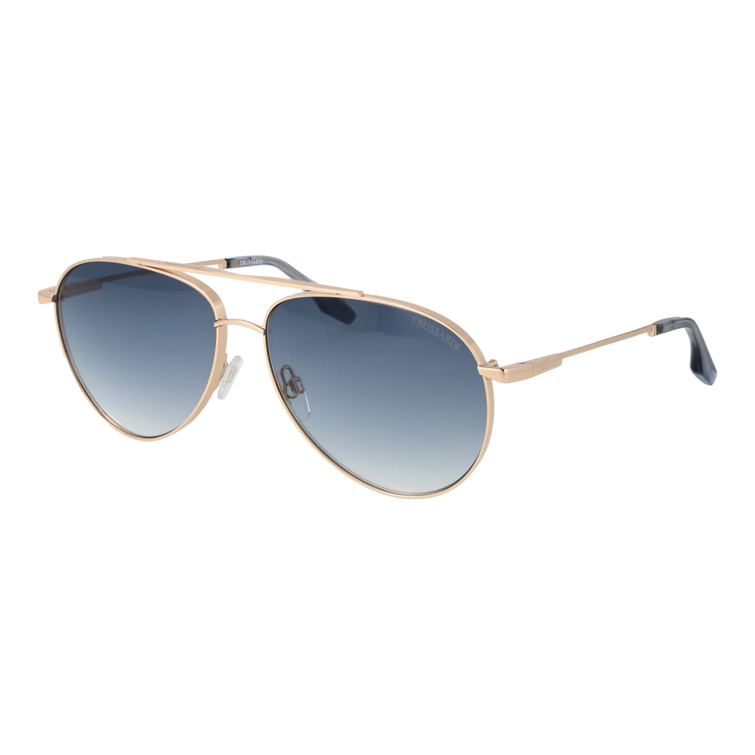 Trussardi Aviator sunglasses, Stainless steel frame, Trussardi Sunglasses TSM3015 04A 62 – Burghley & Co (Image 1)
